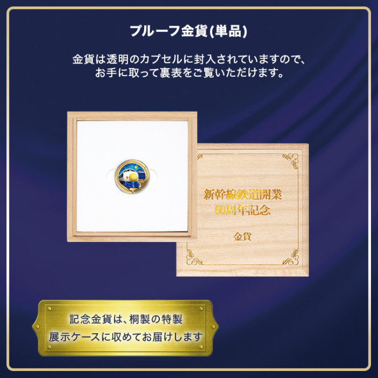 新幹線鉄道開業60周年記念 公式カラー金貨