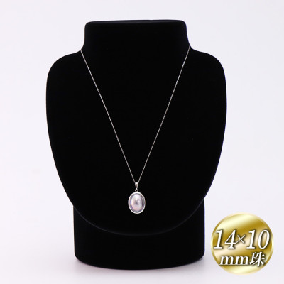 マベパールオーバルペンダントネックレス