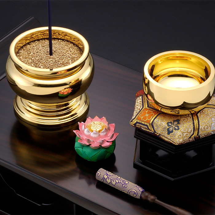 純銀 蓮飾り ピンク1.7寸