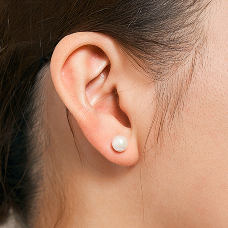 K18イエローゴールドあこや真珠6.5-7mmピアス