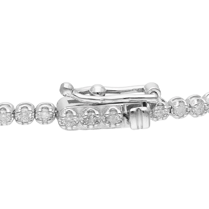 K18ホワイトゴールドダイヤ1.0ct テニスブレスレット