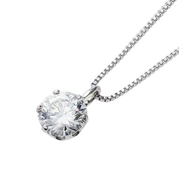 GIA鑑定書付 プラチナ0.3ct 無色透明Dカラーダイヤモンドペンダント