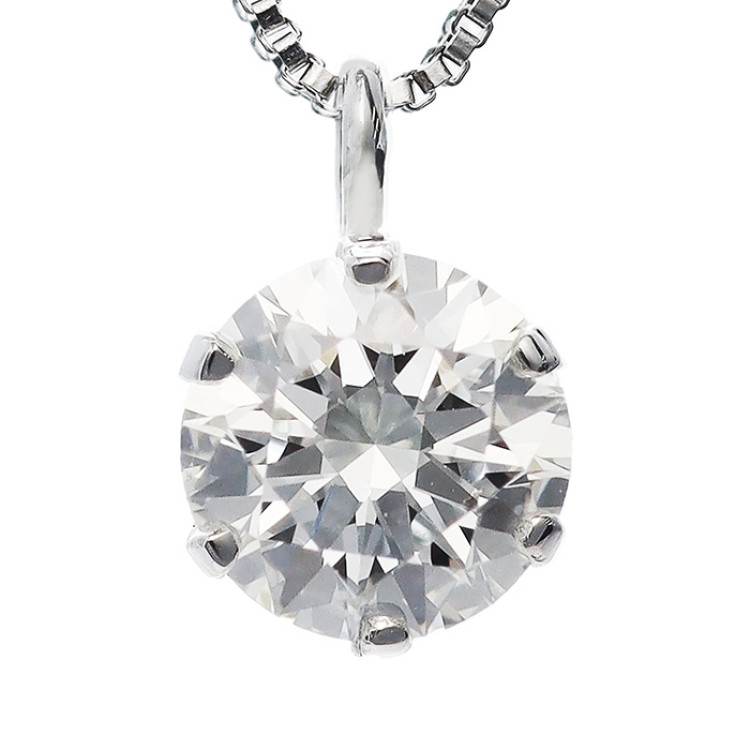 GIA鑑定書付 プラチナ0.3ct 無色透明Dカラーダイヤモンドペンダント