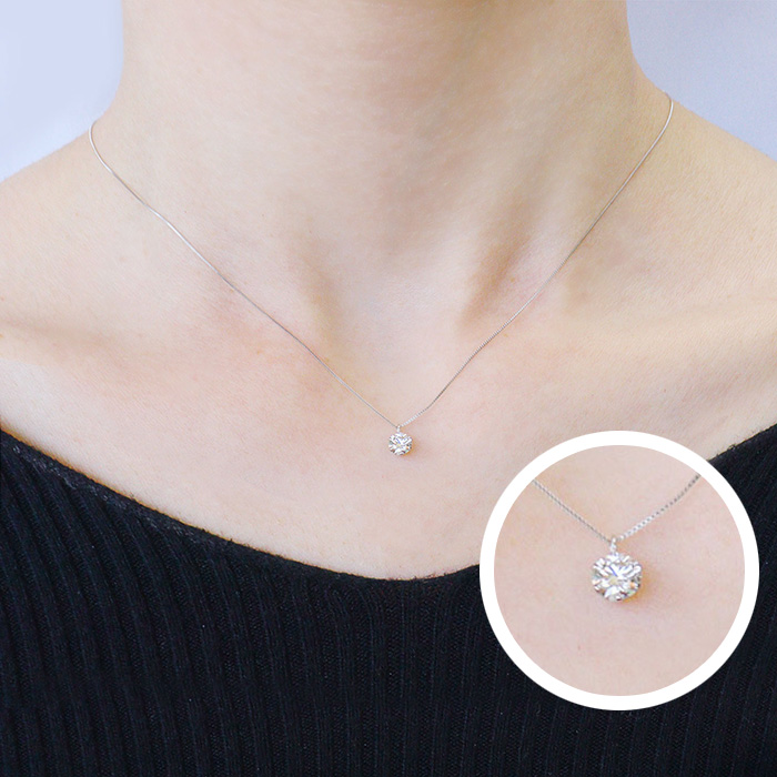 GIA鑑定書付 プラチナ0.3ct 無色透明Dカラーダイヤモンドペンダント