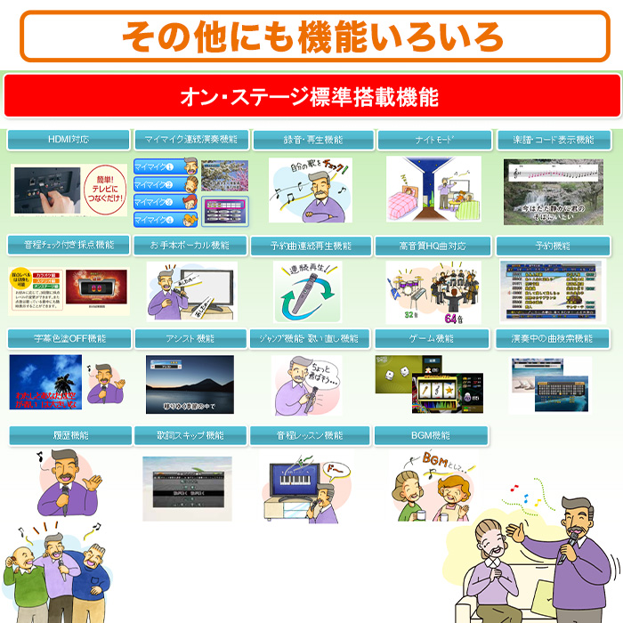 パーソナルカラオケ オン・ステージ (内蔵1200曲を歌い放題)