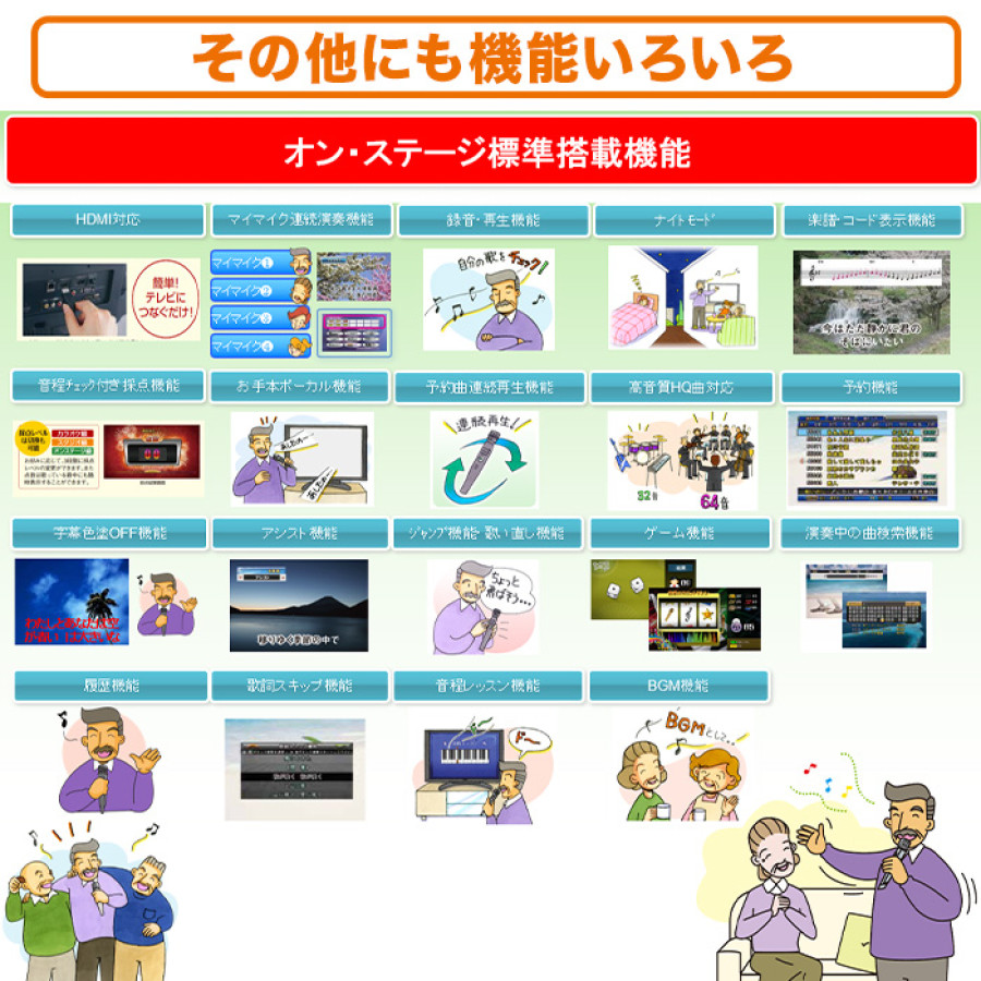 パーソナルカラオケ オン・ステージ (内蔵1200曲を歌い放題)