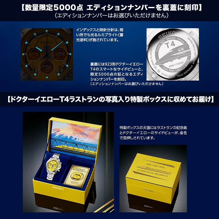 ドクターイエローT4 引退記念ウオッチ