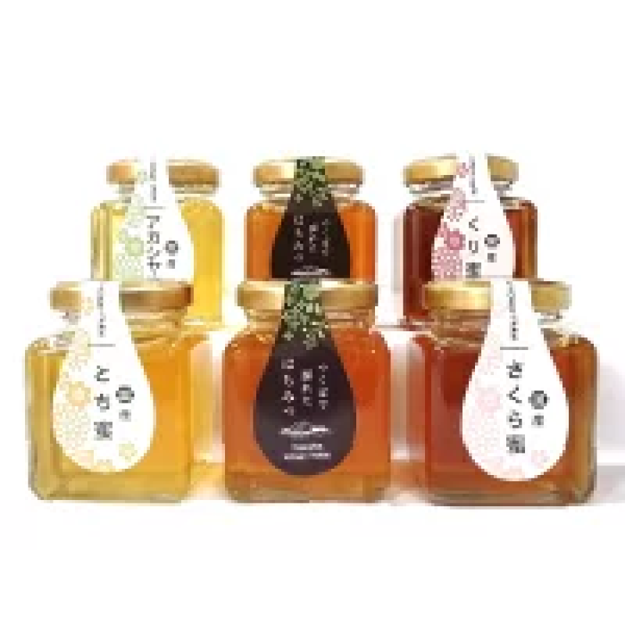 国産蜂蜜物語 (国産はちみつ100g &times; 6個) ギフトセット