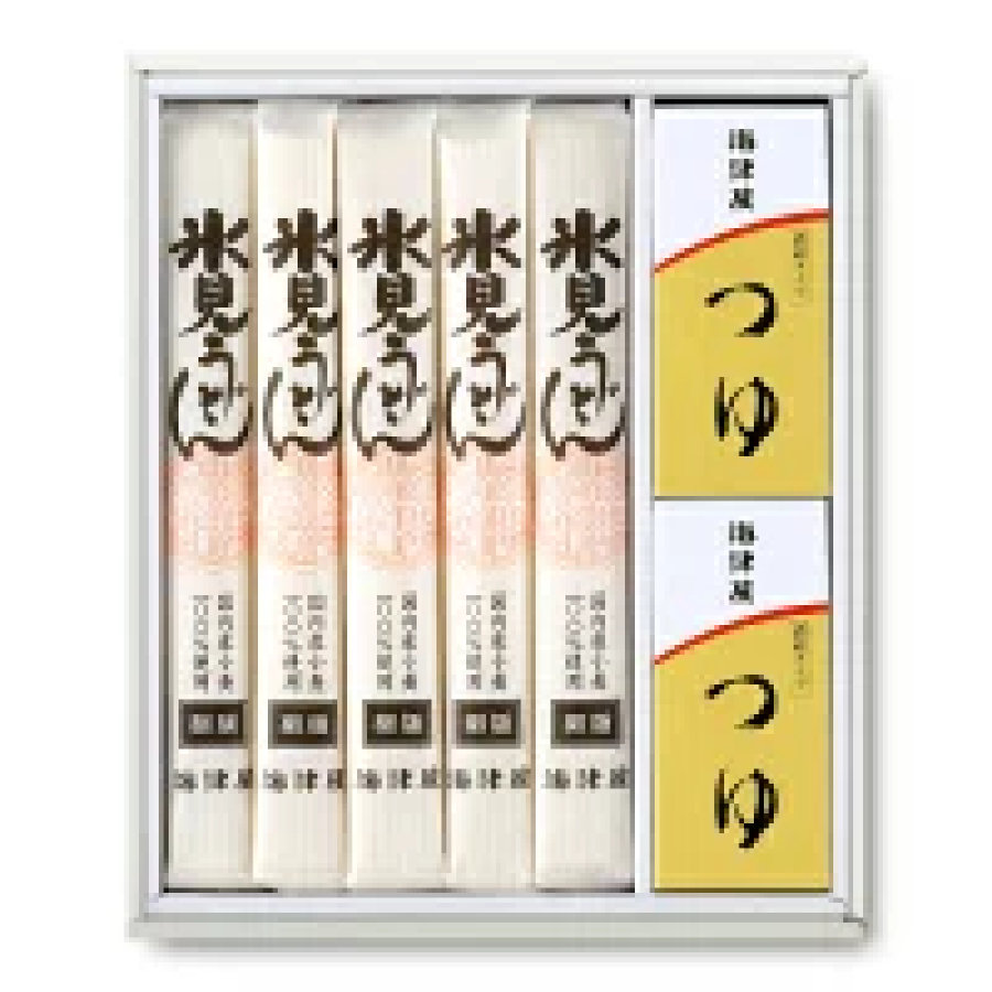 海津屋 氷見うどん セット 細麺 1箱 [ 200g &times; 5本 つゆ5袋 &times; 2個 ]
