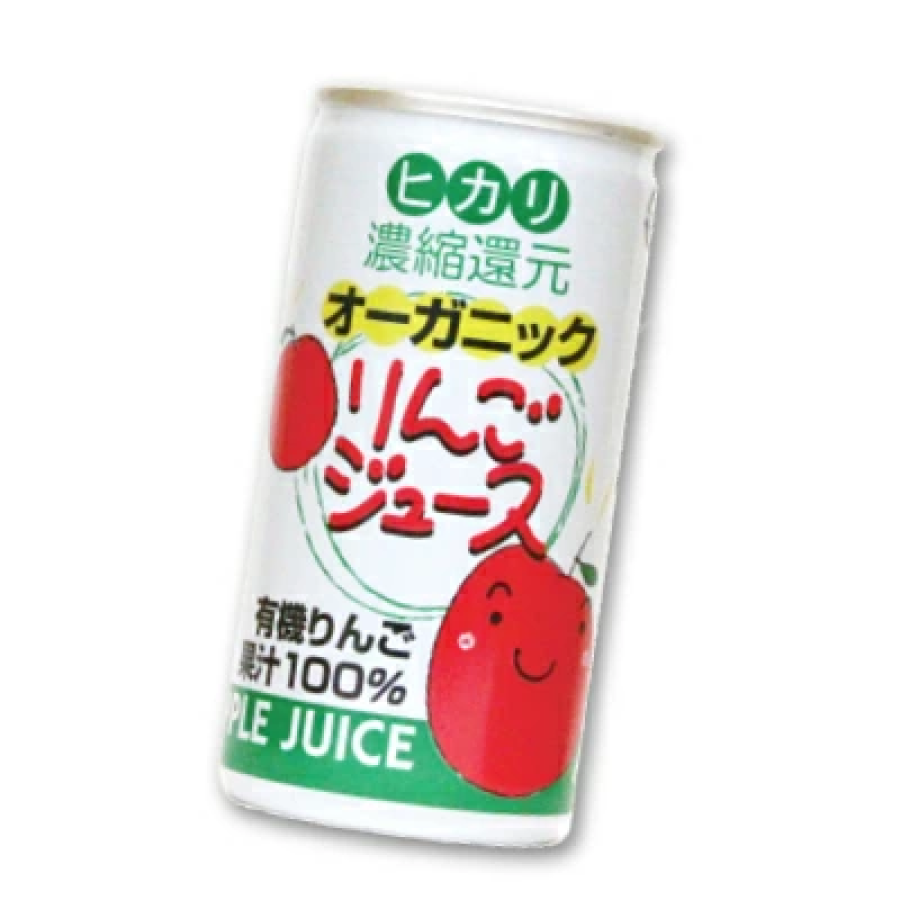 ヒカリ オーガニックりんごジュース 190g缶 &times; 30本 [光食品 有機JAS]