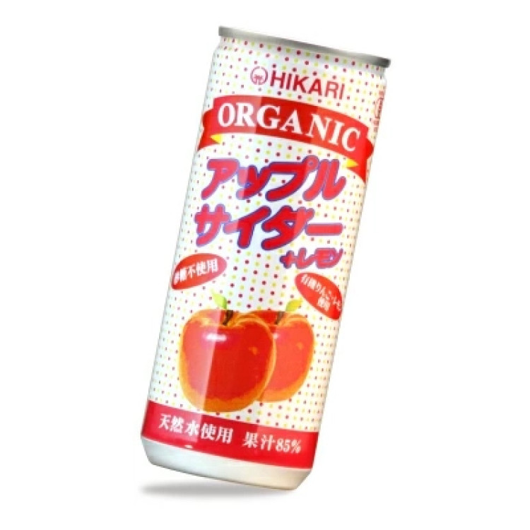 光食品 オーガニックアップルサイダー+レモン 250ml &times; 30本 ケース販売 有機JAS