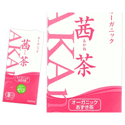 遠藤製餡 オーガニック 茜茶 1L &times; 6本 ケース販売 有機JAS あずき茶 業務用
