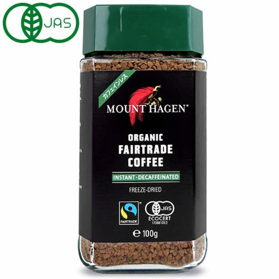 マウントハーゲン オーガニック フェアトレード カフェインレス インスタントコーヒー100g