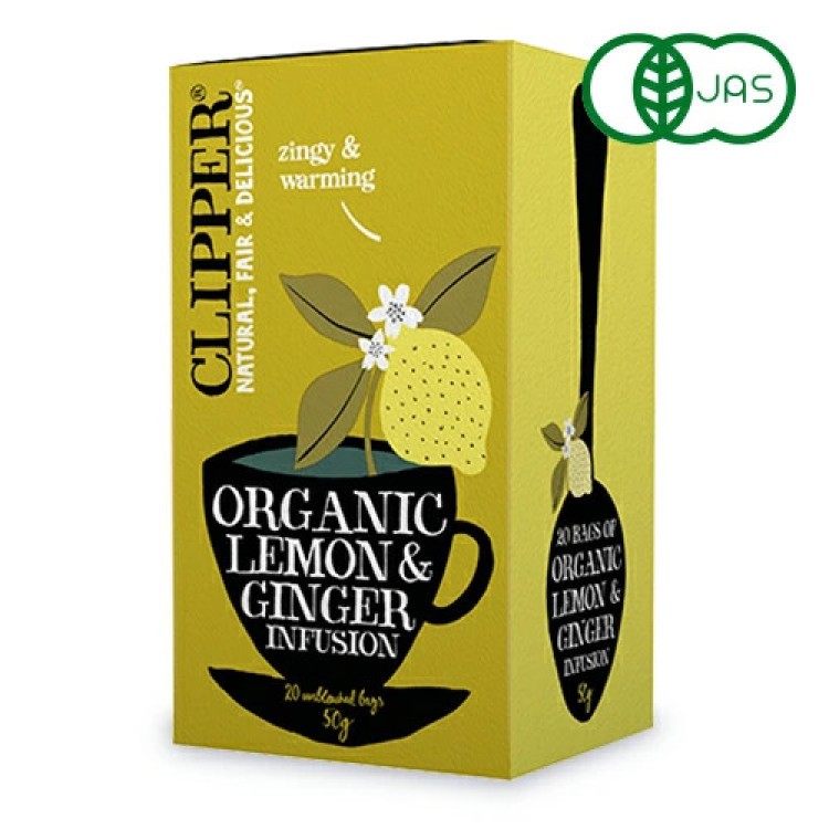 クリッパー オーガニック ハーブティー レモン＆ジンジャー ティーバッグ 20P カフェインフリー 有機JAS