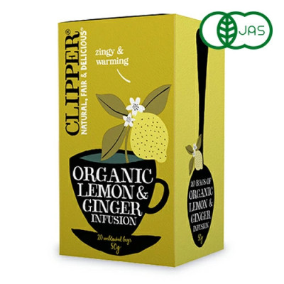 クリッパー オーガニック ハーブティー レモン＆ジンジャー ティーバッグ 20P カフェインフリー 有機JAS