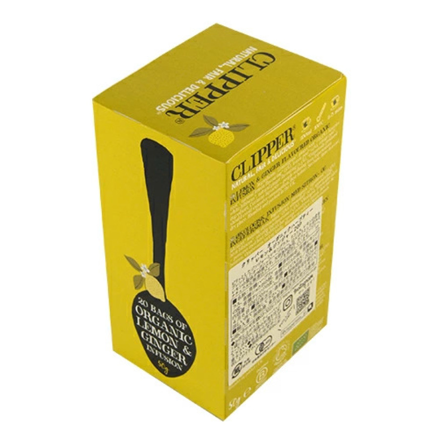 クリッパー オーガニック ハーブティー レモン＆ジンジャー ティーバッグ 20P カフェインフリー 有機JAS