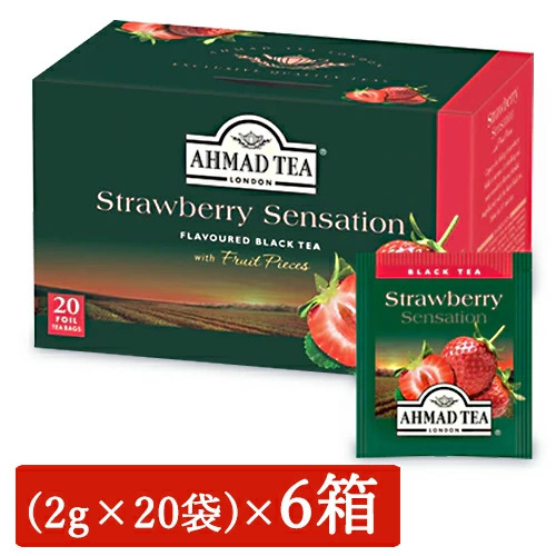 アーマッドティー ティーバッグ ストロベリー (2g&times;20袋) &times; 6個 富永貿易 ケース販売