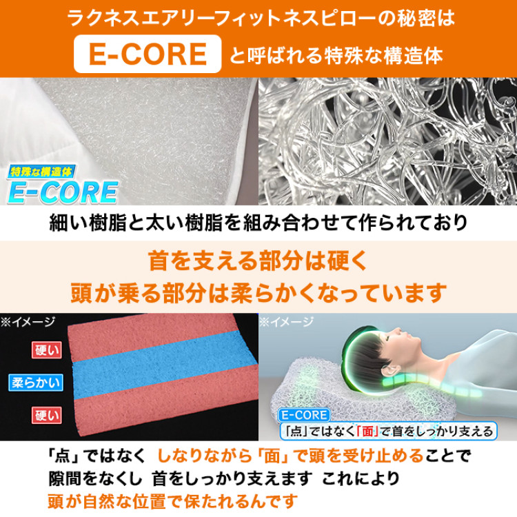 ラクネス エアリーフィットネスピロー プレミアムカバー付