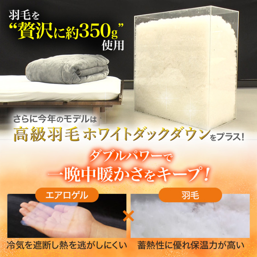 宇宙服素材エアロゲル採用!極暖掛けふとん コスモダウンNEO セミダブル