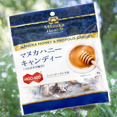 マヌカヘルス マヌカハニーキャンディー MGO400+(プロポリス配合)80g