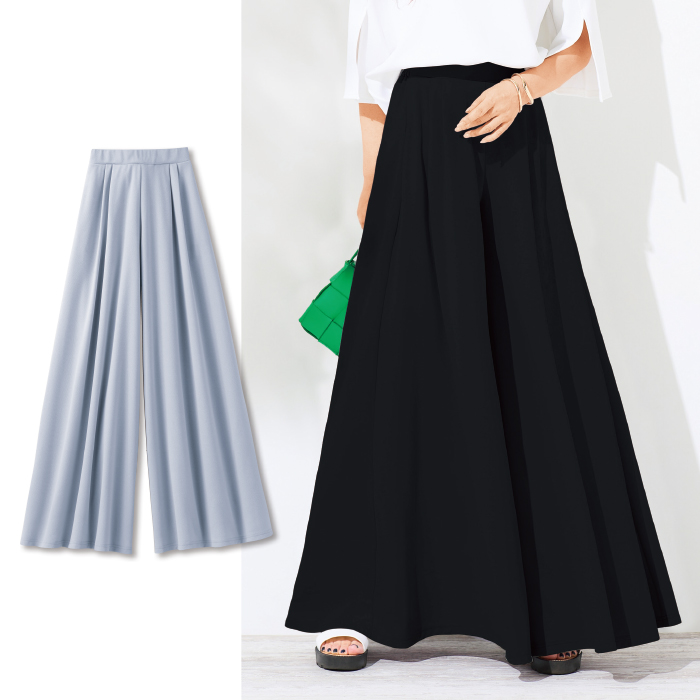 スッキリ見え美脚ワイドパンツ