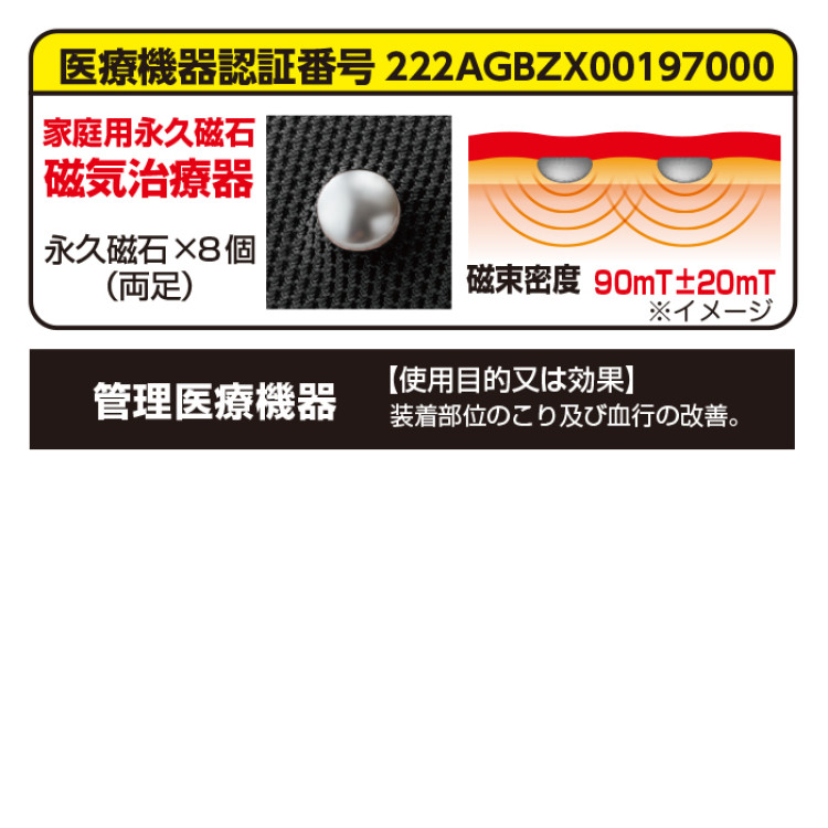 足裏楽いきいき磁気サポーター