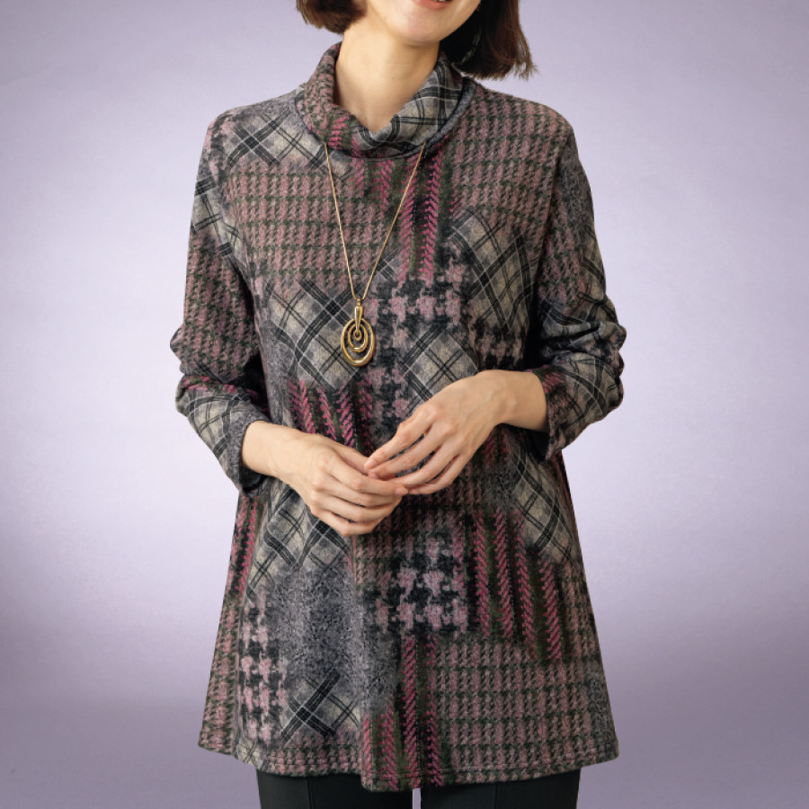 プリントロングプルオーバー