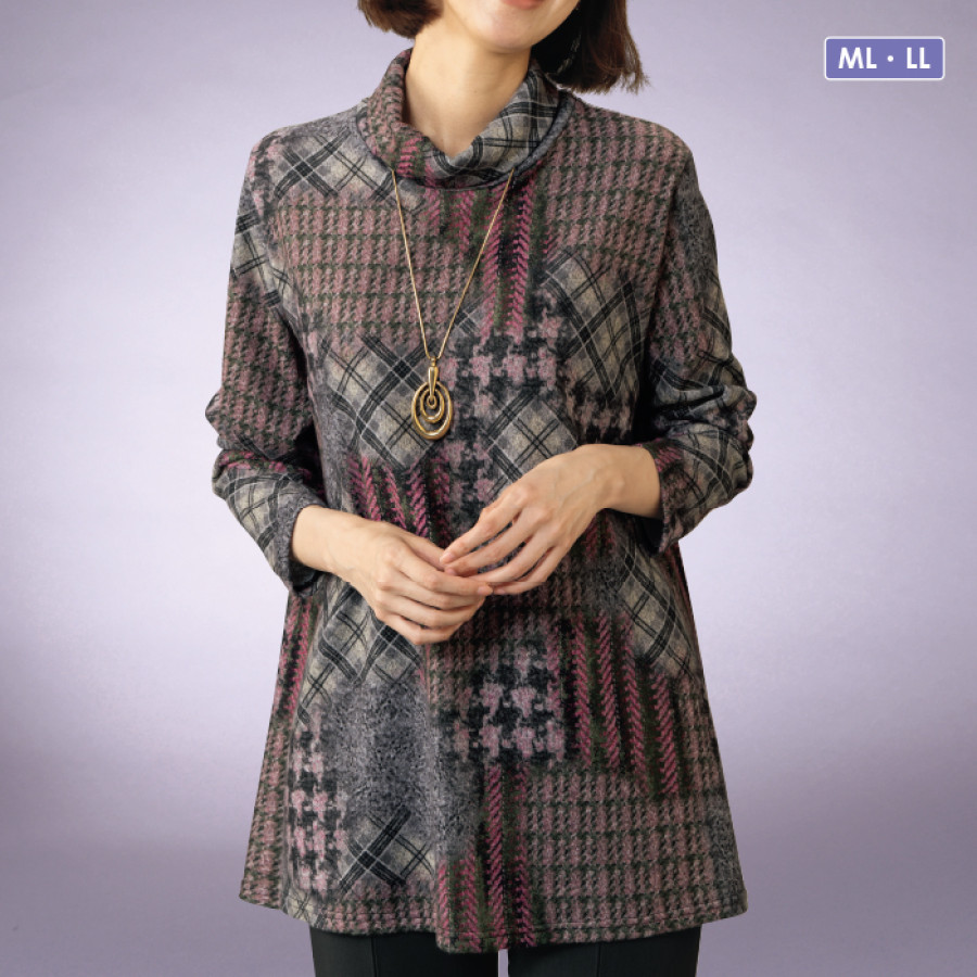 プリントロングプルオーバー