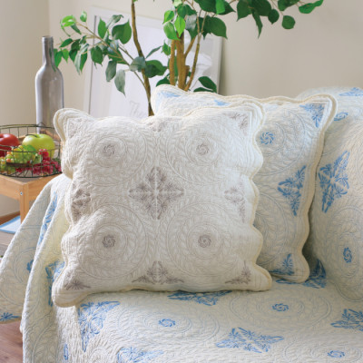 キルティング加工背当てクッション＜アクワー＞(中身付き)