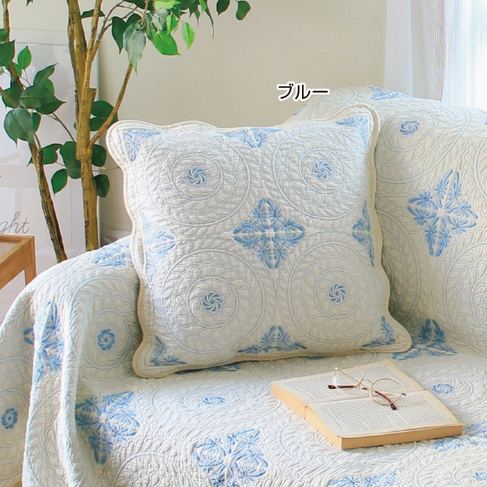 キルティング加工背当てクッション＜アクワー＞(中身付き)