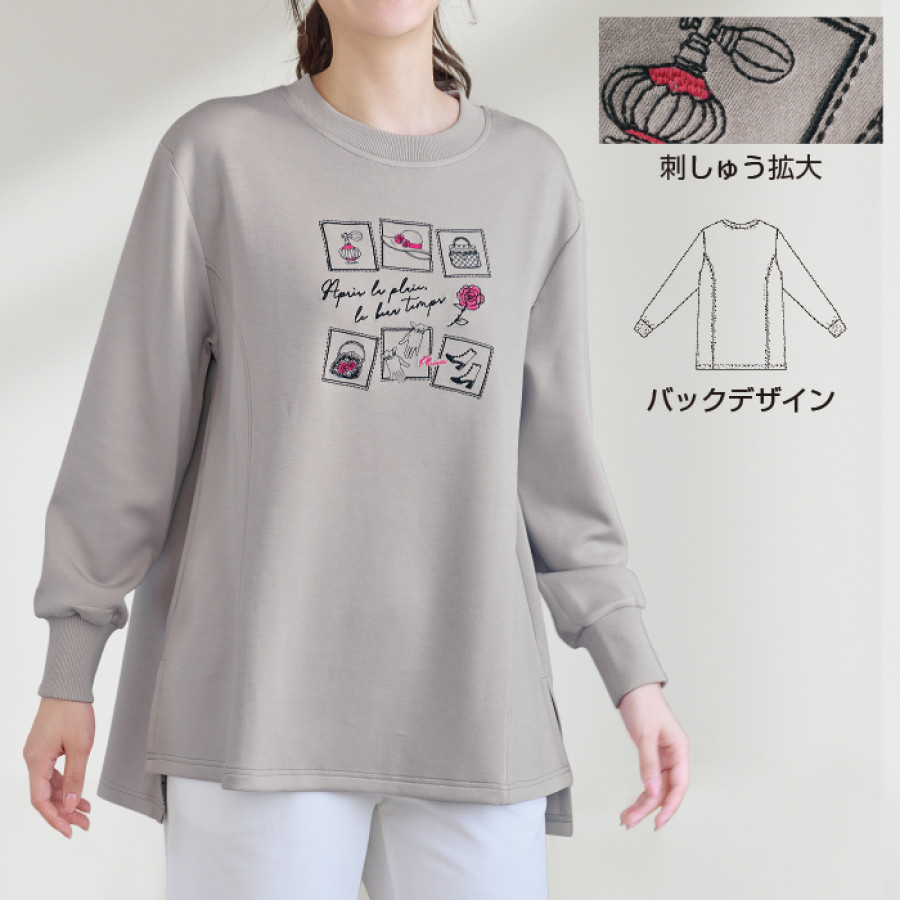 胸元刺しゅうチュニック