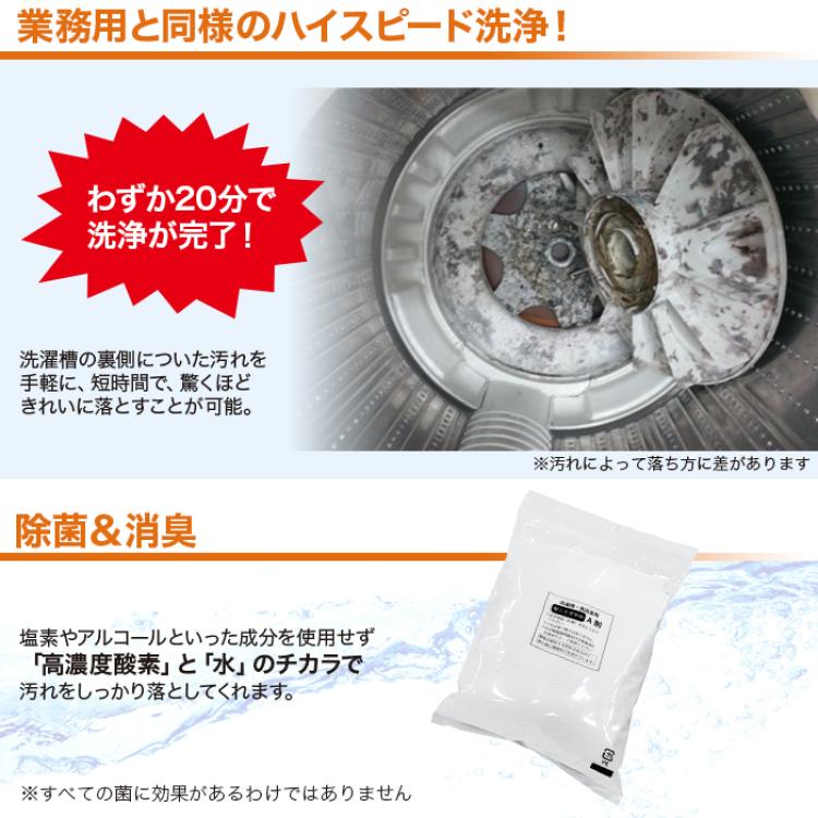 業務用洗濯槽＆風呂釜洗浄剤「根こそぎ革命」特別セット