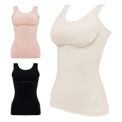 ゆきねえ 綿混モアらく快適フルカップブラキャミ