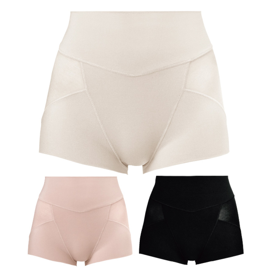 ゆきねえ 綿混モアらくすっぽりショーツ (同色同サイズ2枚組)