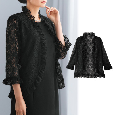 <eclaT style(R)BLACK>フォーマル総レースボレロ