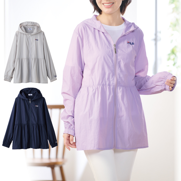 〈FILA〉はっ水UVカット加工ワッシャーパーカー
