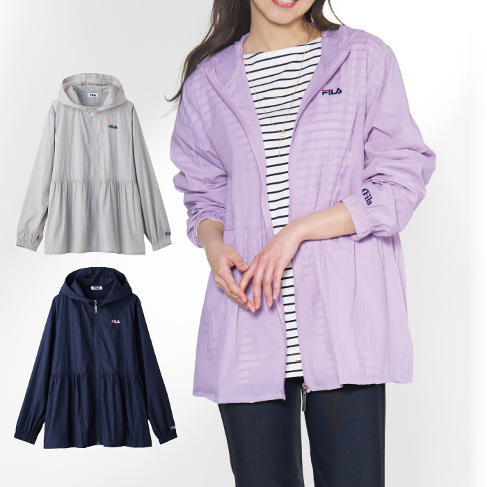 〈FILA〉はっ水UVカット加工ワッシャーパーカー