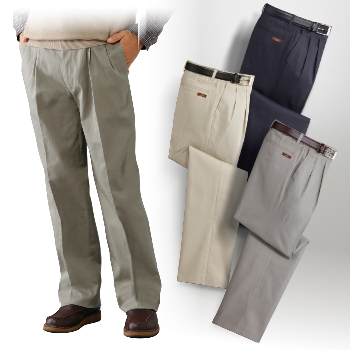 〈クラブ・ラメール〉脇シャーリングストレッチチノパンツ3色組(同サイズ)