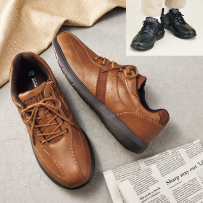 〈ダンロップ・リファインド〉ファスナー付ウォーキングシューズ