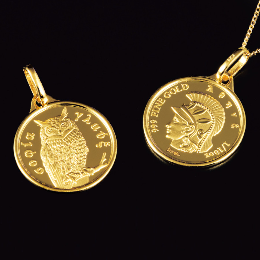 純金フクロウメダル