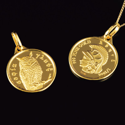 純金フクロウメダル