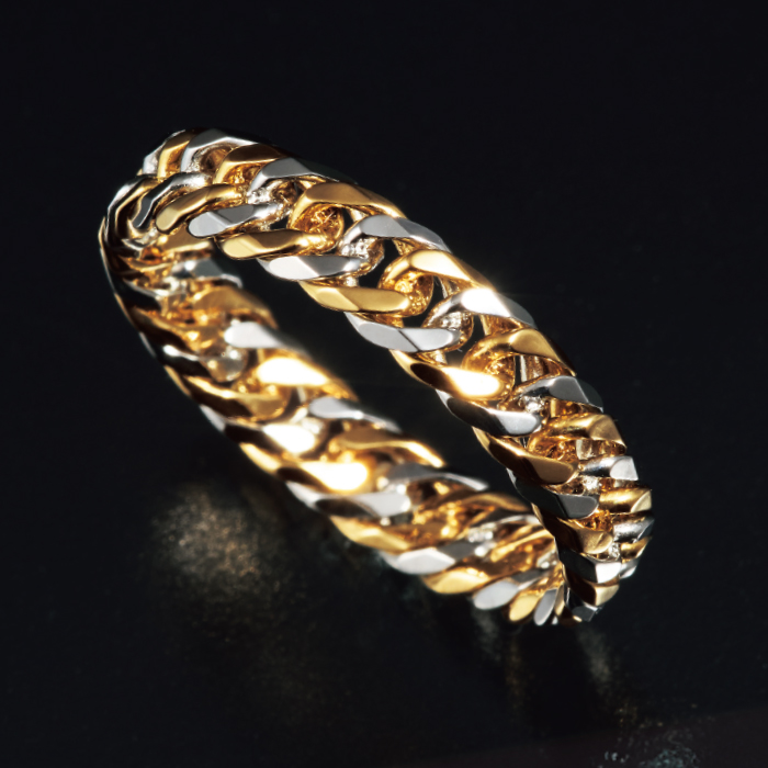 18金・プラチナコンビ喜平リング