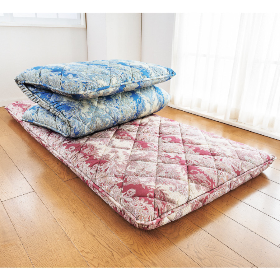 丸八真綿 防ダニ・抗菌防臭加工敷布団  シングル 4層式レギュラータイプ