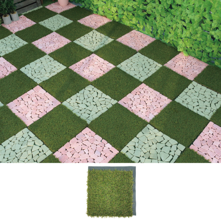 雑草防止人工芝マット 同色9枚組