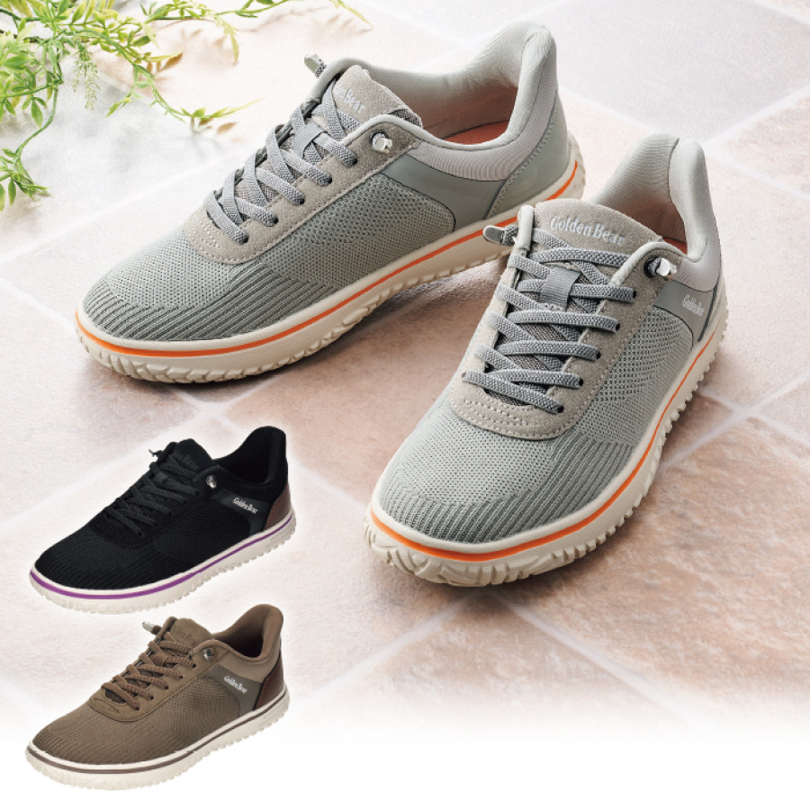 〈ゴールデンベア〉立ったまま履ける楽inニットスニーカー