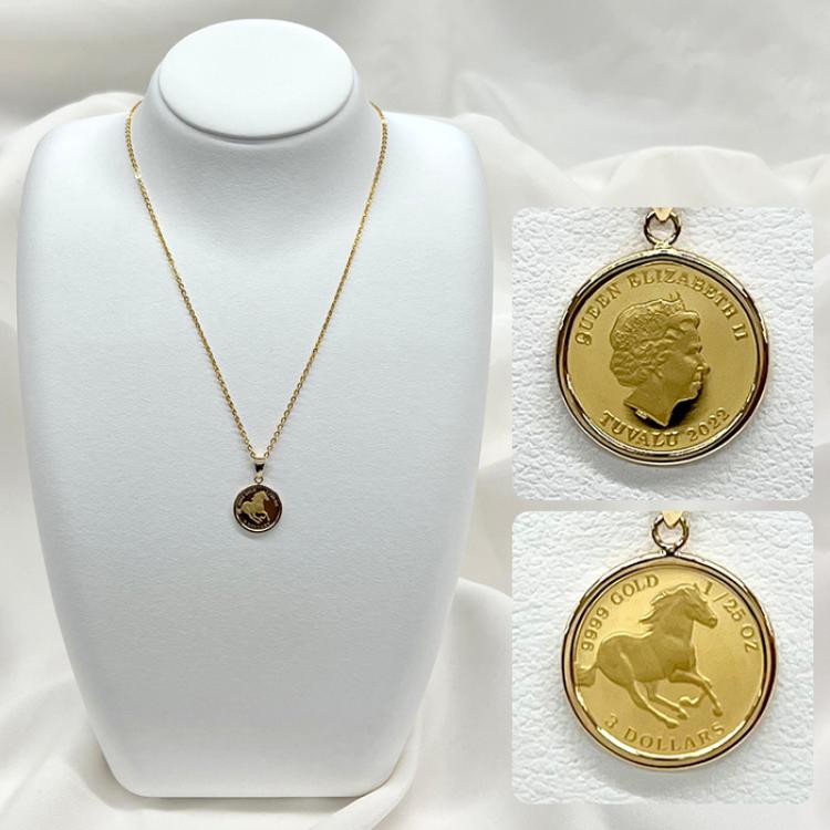 髙島屋エリザベス女王純金コインペンダント1/25オンス