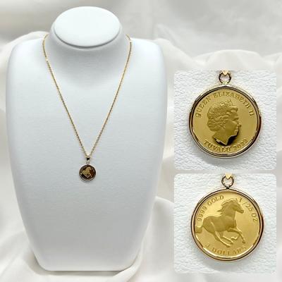 髙島屋エリザベス女王純金コインペンダント1/25オンス
