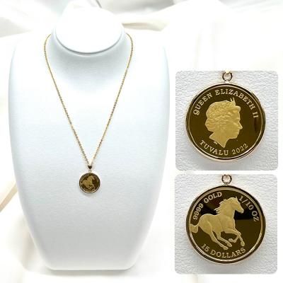 髙島屋エリザベス女王純金コインペンダント1/10オンス