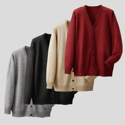 <フランコ・コレツィオーニ> ウール混洗えるカーディガン