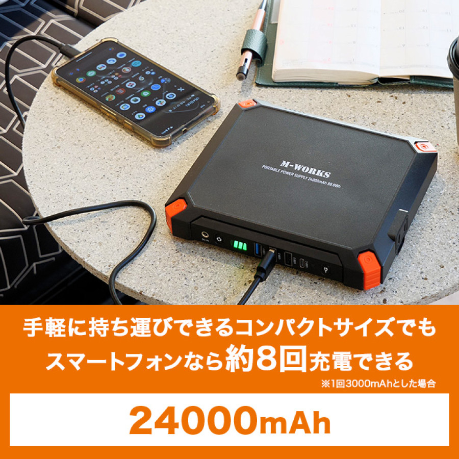 【大特価】エムワークス ポータブル電源＆ソーラーパネルセット